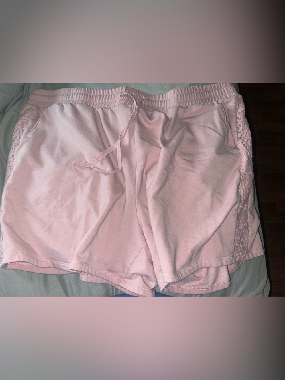 3X Torrid Light Pink Lace-Trim Lounge Shorts